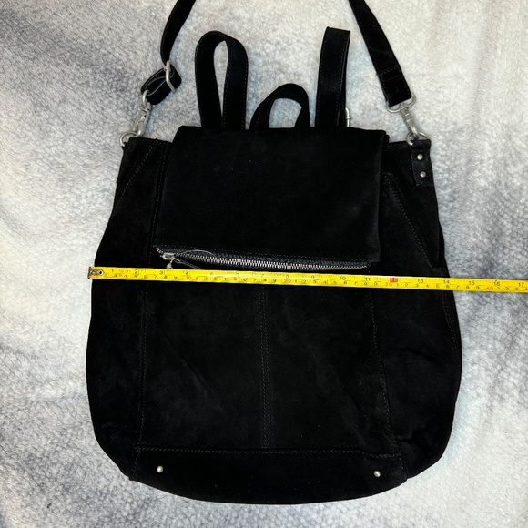 Free People Black Suede Convertible Backpack/Bag - Picture 2 of 16